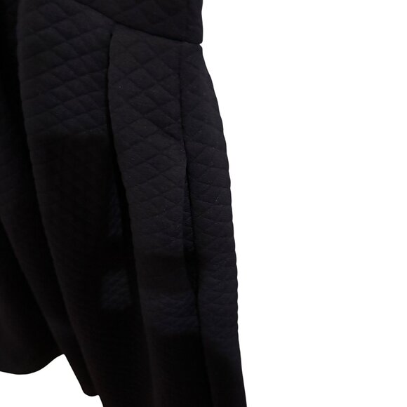 LuLaRoe Amelia Navy Blue Dress Size Large Quilted Fabric Pockets Back Zipper - Picture 5 of 7